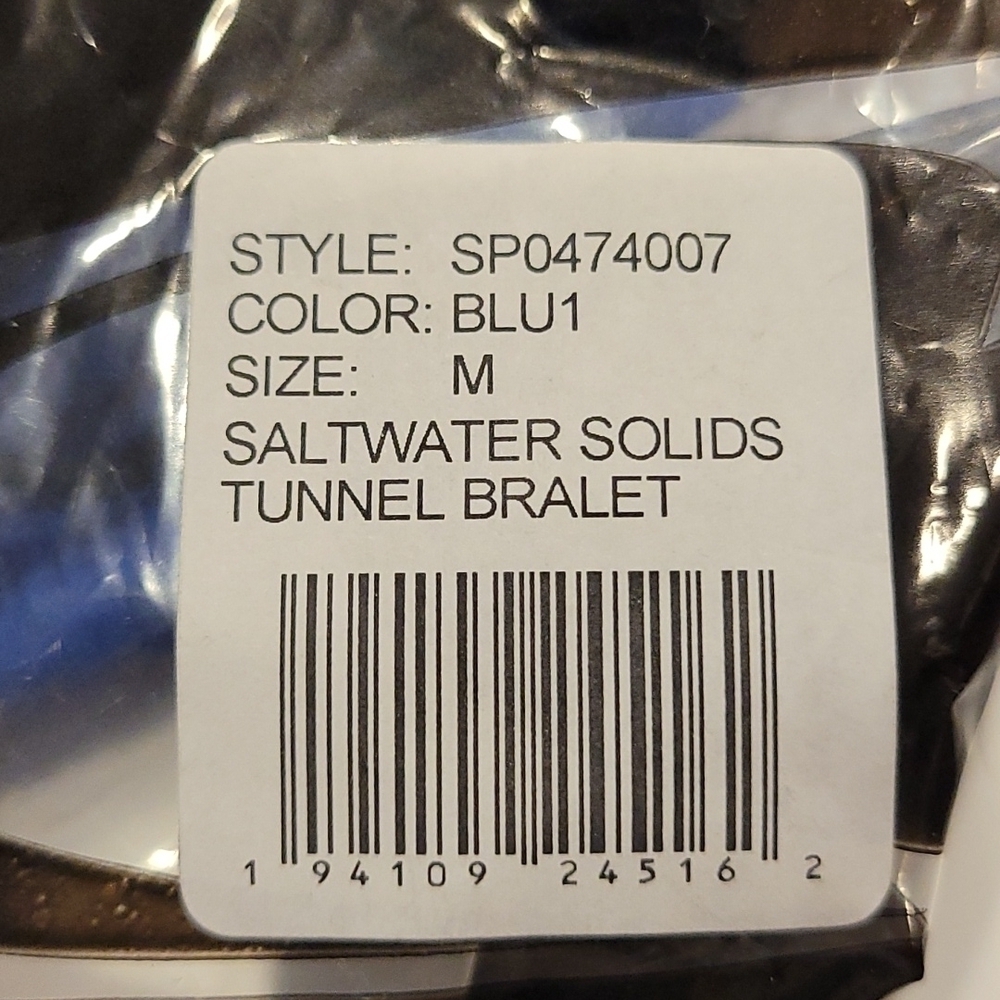 NWT O'Neill Tunnel Bikini Swim Top Blue Medium - Picture 4 of 5
